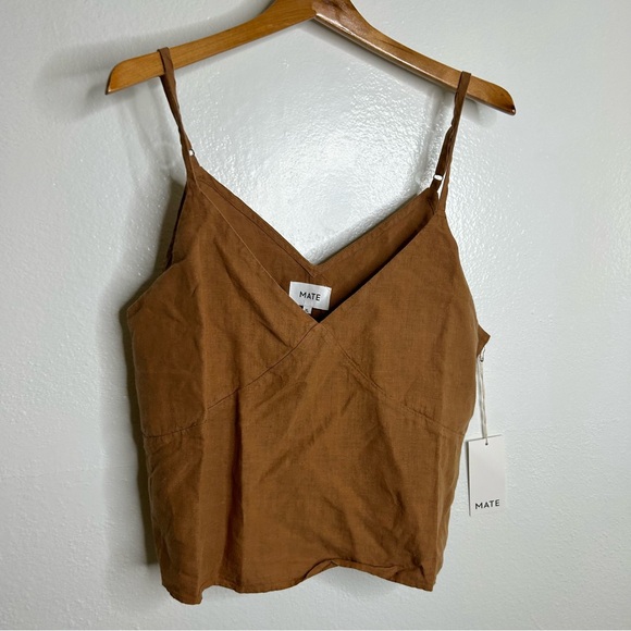 NWT MATE The Label 100% Linen Camisole Tank Top in Sedona Size  X - Large - Picture 8 of 12
